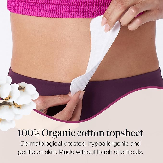 Cora Organic Cotton Feminine Care Bundle | 118 Micro Thin Daily Panty Liners and 36 Long Period Liners | Organic Topsheet | Quick Absorbency Leak Protection | Unscented