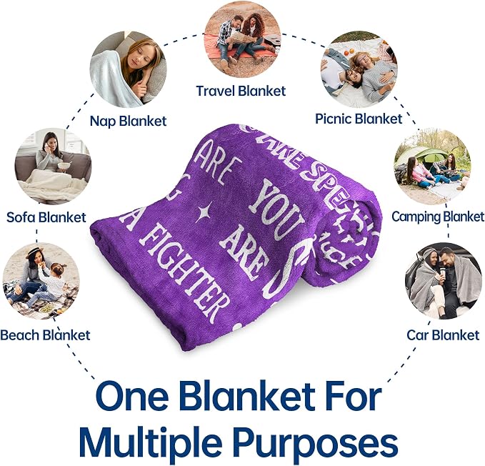 Blanket Gifts for Women or Men- Get Well Blanket | Inspirational Gifts, Feel Better After Surgery Gift, Thinking of You Present for Mom Grandma Aunt Sister Friend, 80'' x 60''