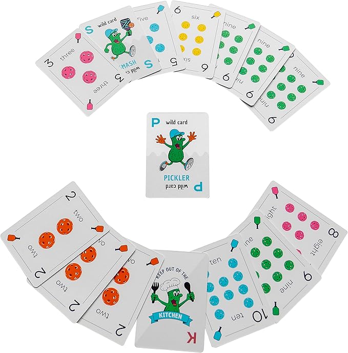 PCG Pickleball Playing Cards Game, Strategy, Luck, and Fun for Adults, 2 or 4 Players - Perfect for Family Game Nights, Card Games for Adults, Family, Couples, Deal and Dink Pickleball Card Game