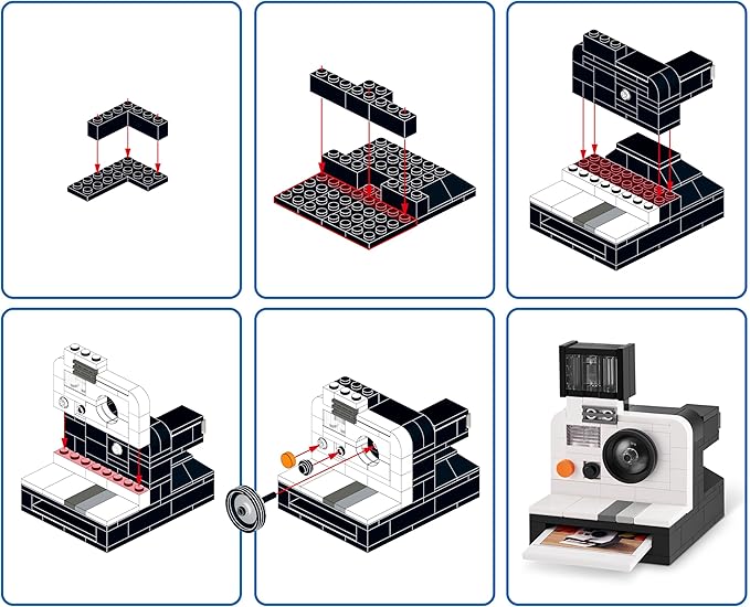 MAX Premium Retro Building Bricks Collection (Polaroid) by ZURU, Building Bricks for Teens, Adults and Collectors. Build, Collect and Display Your Ultimate Collection of Retro Technology!