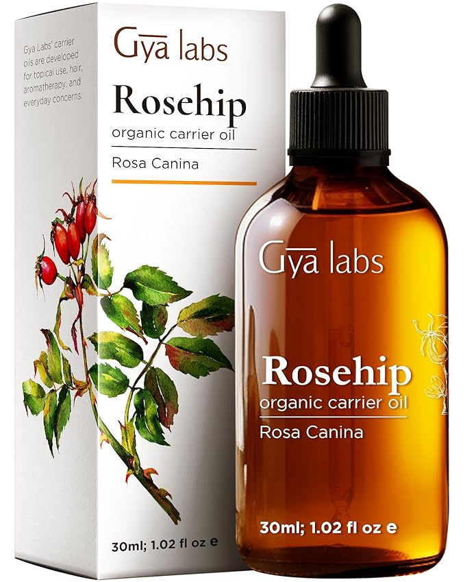Seabuckthorn Oil for Skin (1.69 fl oz) & Rosehip Oil for Face (1 fl oz) Set - Aromatherapy Grade Essential Oils Set - Gya Labs