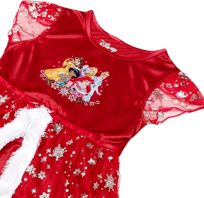 Disney Girls' Princess Dress Nightgown, Fantasy Gown, Soft & Cute Pajamas for Kids