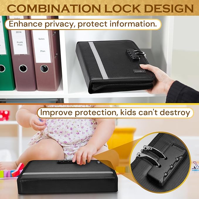 Coin Collection Book Holder for Collectors, 484 Pockets Fireproof Coin Collection Supplies and 36 Currency Album Storage Organizer, Lockable Coins Album for Coins Collector Gifts for Bill, Penny Black