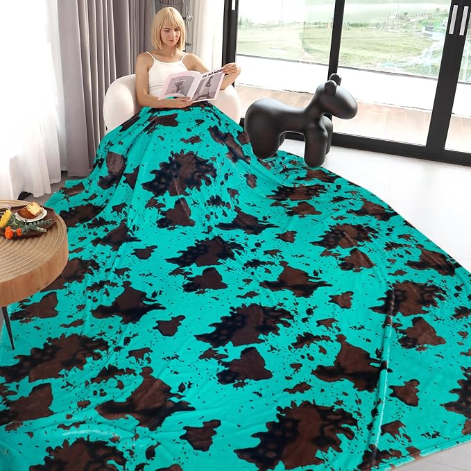 Teal Blue Soft Fleece Throw Blanket Queen Size Lightweight Extra Large Turquosie Fuzzy Cozy Queen Blanket for Bed Couch All Seasons