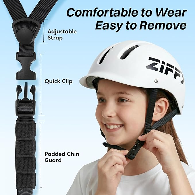 ZIFFY Kids/Toddler Bike Helmet, Adjustable, Lightweight, Safety Certified Scooter Helmet for Boys & Girls with Washable Inner Lining, 2 Sizes, 4 Colors – Fits Toddlers to Youth by Jova
