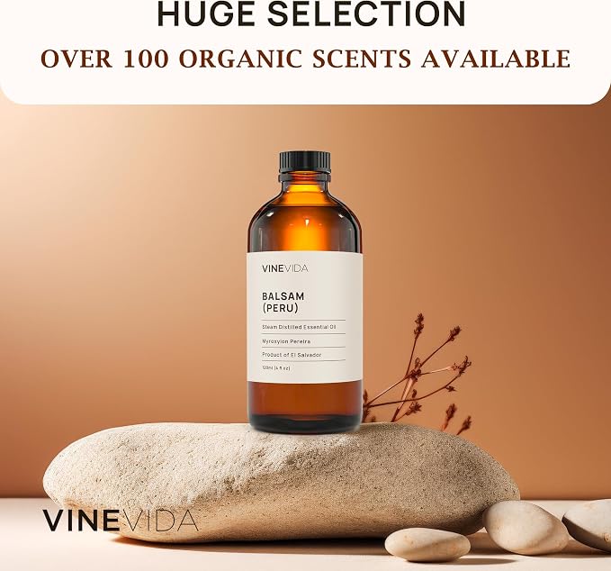 VINEVIDA [4oz] Balsam (Peru) Essential Oil 4 oz - Undiluted | Candle Oil Scent - Essential Oil for Soap Making