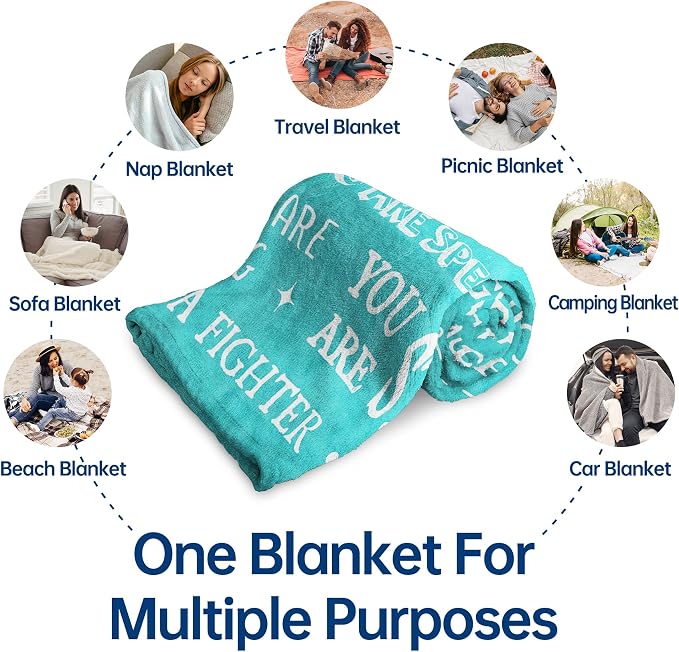 Gift for Women- Get Well Blanket, Inspirational Gift for Women | Feel Better After Surgery Present for Sick Women, Thinking of You Gifts for Mom Daughter Grandma Friend Sister, 60'' x 50''