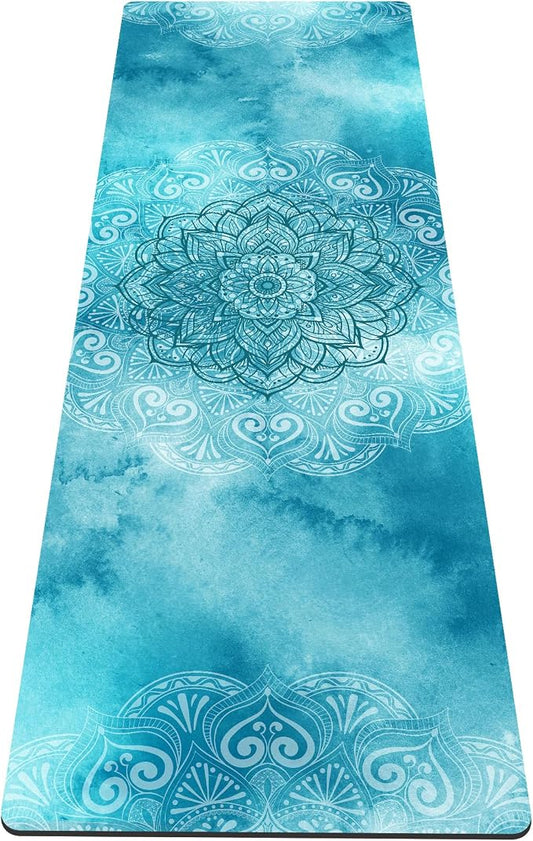 nuveti Yoga Mat Print Extra Thick TPE Non Slip Fitness Exercise Mat with Carrying Bag,72"x24" Extra Thick 6MM Exercise & Workout Mat for Yoga, Pilates Fitness and Floor Exercises
