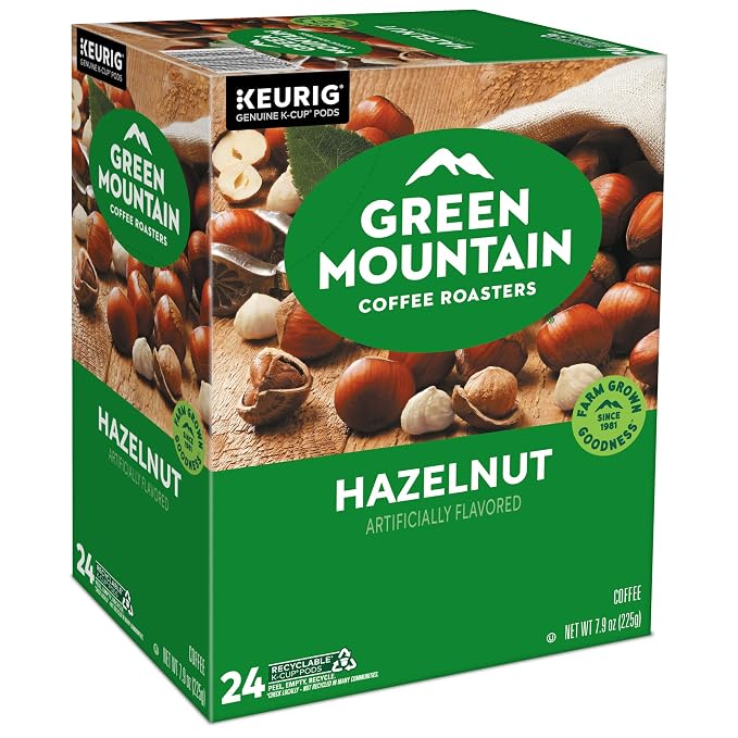 Green Mountain Coffee Roasters Hazelnut Coffee, Keurig Single-Serve K-Cup pods, Light Roast, 96 Count