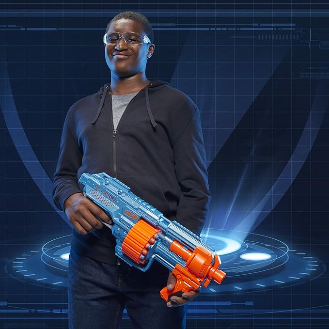 Nerf Elite 2.0 Shockwave RD-15 Dart Blaster, 30 Nerf Elite Darts, 15-Dart Rotating Drum, Kids Outdoor Toys for 8 Year Old Boys & Girls and Up (Amazon Exclusive)