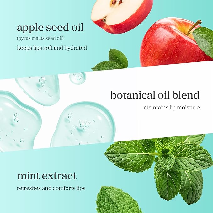 NOONI Korean Lip Oil - Applemint | Long-Lasting, Moisturizing, Plumping, Revitalizing for Dry Lips, Waterproof, No Peel Off, Hydrating, Nourishing Crystal Clear, 0.12 FL Oz