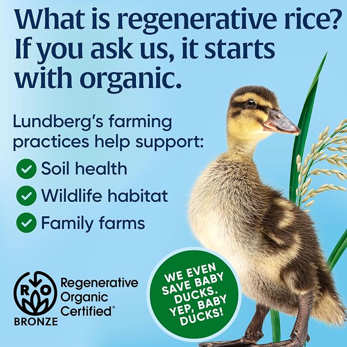 Lundberg Organic Wild Rice Cakes - Regenerative Organic Whole Grain Brown Rice, Gluten Free, 7.1oz