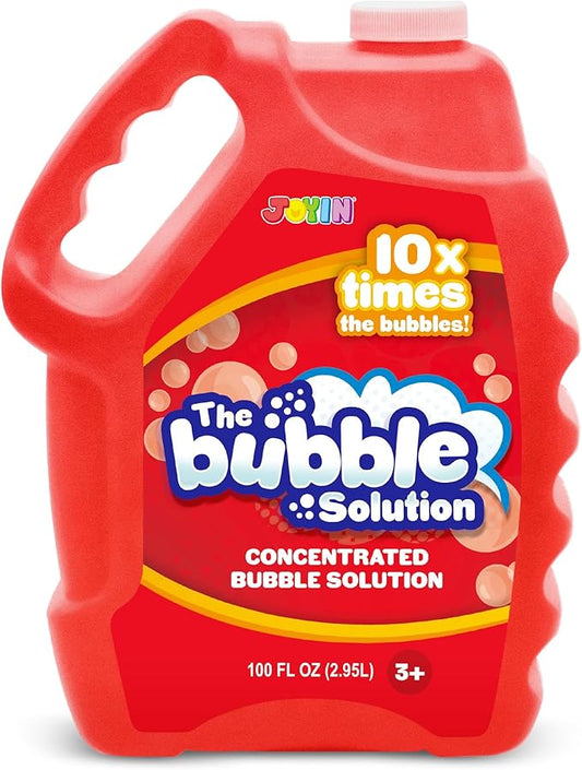 JOYIN 100 Oz Concentrated Bubble Solution (up to 8 Gallon) for Large Party in Summer Celebrations, Party Favor, Bubble Summer Toy, Classroom Prizes, Easter (Red)