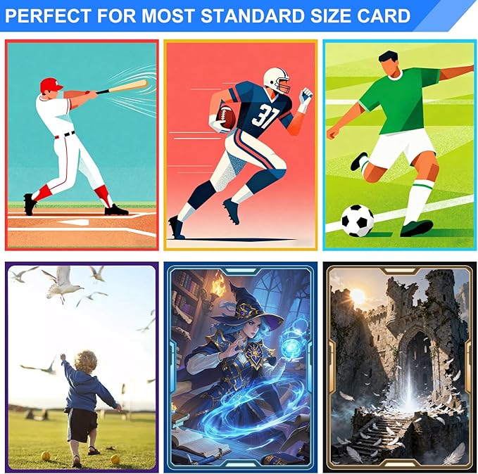 Trading Card Sleeves Perfect Fit TCG Matte Sleeves, Soft Sports Card Protector for Photocard Easy to Shuffle and Stack While Playing Card Game, Standard TCG Card Sleeves Purple