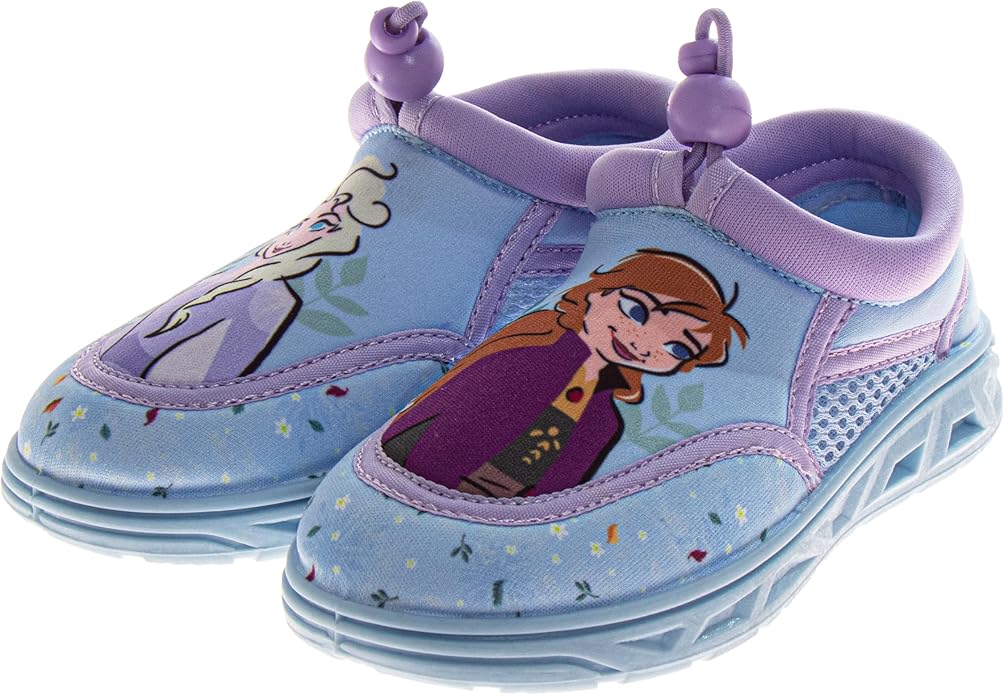 Girls Character Water Shoes Frozen Minnie Mouse Paw Patrol Moana Sesame Street & Little Mermaid Slip-On Aqua Socks Quick Dry Beach Pool Shoes Sizes: 3-4 Infant 5-10 Toddler 11-12 Little Kid