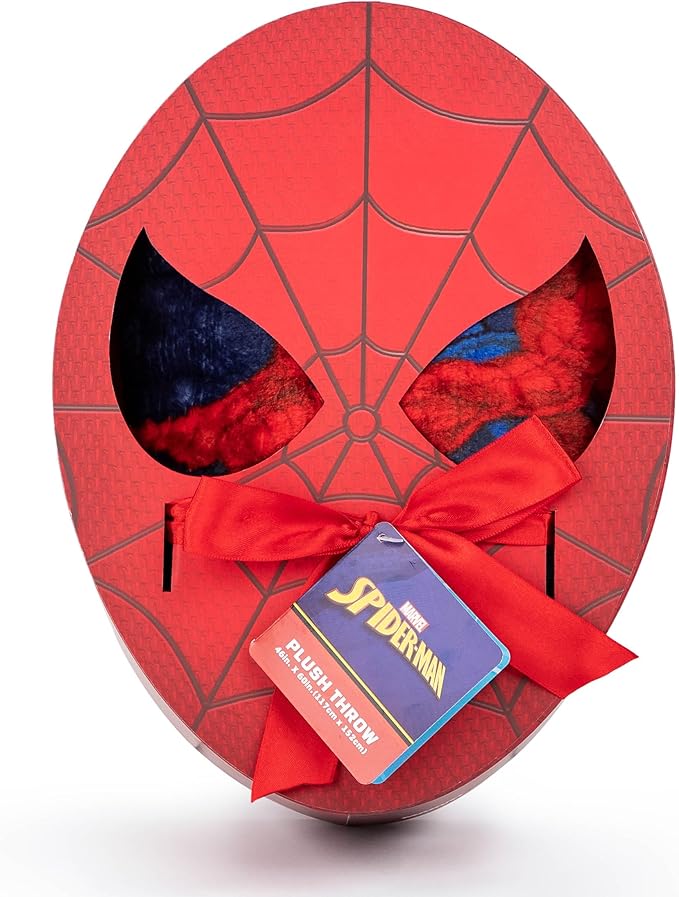 Jay Franco Marvel Spiderman Throw Blanket with Gift Box - Plush Throw Measures 46 x 60 Inches - Super Soft Special Edition Superhero Fleece Bedding