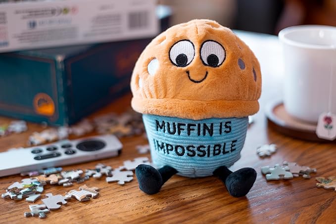 Muffin Plushie - Muffin is Impossible Cute Muffin Plush, Food Plushie Gift for Kids