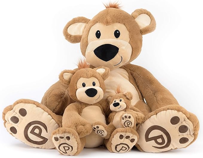 Plushible Pawley The 10" Teddy Bear Stuffed Animal - Teddy Bear Plush Toy with Embroidered Details, Soft Stuffed Toy for Babies, Toddlers & Kids, Ideal for Birthdays