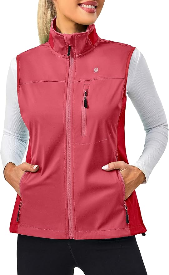 Little Donkey Andy Women's Lightweight Vest Windproof Sleeveless Jacket | Cycling Windproof Vest, Water-Repellent Stretch Shell, Lightweight Tennis Running Outerwear, Golf Hiking Workout Sleeveless