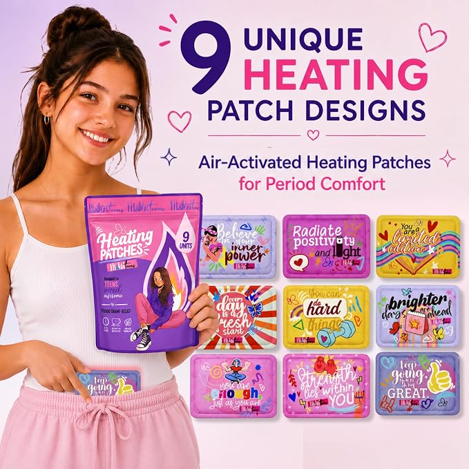 Period Kit for Tweens - First Period Kit for Girls 9-12 10-14 for School- Comfort Fit Feminine Pads Designed for Tween Teens Needs- Period Bags for Teen (Pink)
