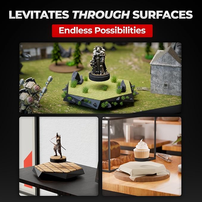 Levitexa Nimbus Levitating Display - Floating Display, Levitating Stand, Levitation Decor, Magnetic Stand, Magnetic Levitation for Figures and Toys - 400 grams Capacity