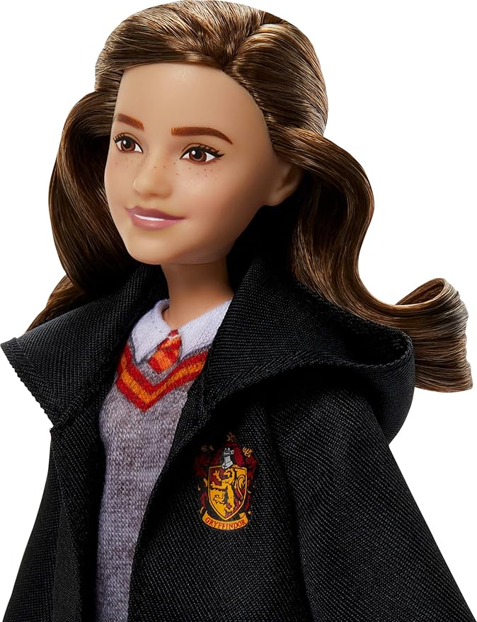 Mattel Harry Potter Toys, Hermione Granger Fashion Doll in Removable Signature Hogwarts Uniform with Wand Accessory, Inspired by The Movie