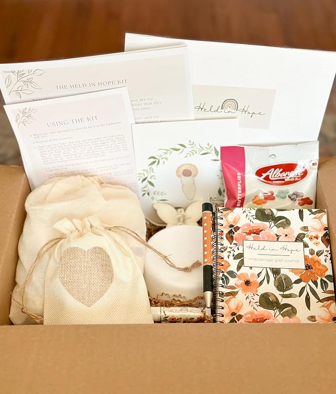 Miscarriage Kit-Kit with Supplies, Educational Materials, and Care Items for Women Experiencing First Trimester Pregnancy Loss (Dark Skin Tone)