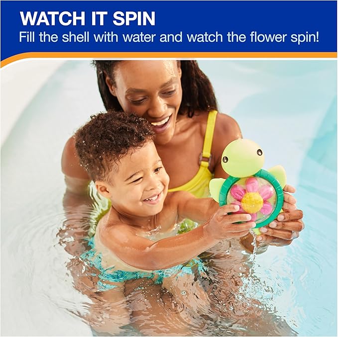 SwimWays Water Wheel Turtle, Kids Pool Accessories & Swimming Pool Toys, Turtle-Themed Water Toys for Kids Ages 2 & Up