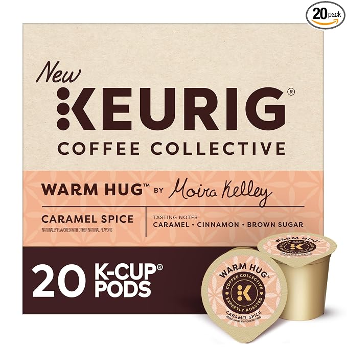 Keurig Coffee Collective, Warm Hug by Moira Kelley, Caramel Spice Flavored Coffee, Single Serve Keurig K-Cup Pods, 20 Count