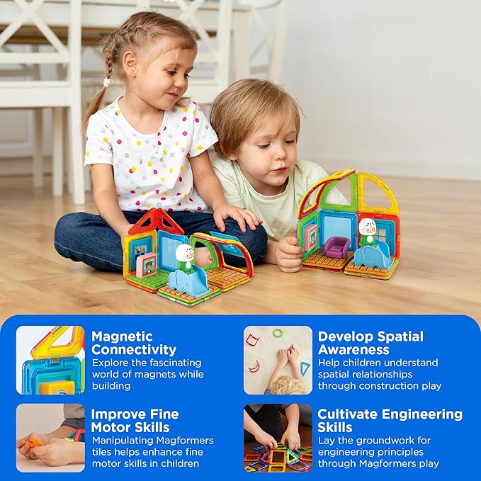 Magformers Cube House Frog Set | Magnetic Tiles Building Blocks, Educational Kit, STEM Toy Set | Magnetic Building Tiles for Kids to Develop Problem-Solving Abilities and Shape Recognition