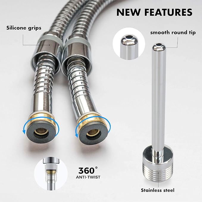 Shower Enema kit for Colon Cleansing-Stainless Steel Enema Shower Attachment-Shower Douche kit Colon Cleansing Anal Shower-Colonic Irrigation Home Kit-9 Pieces Set with 100 Inches Hose for Men & Women
