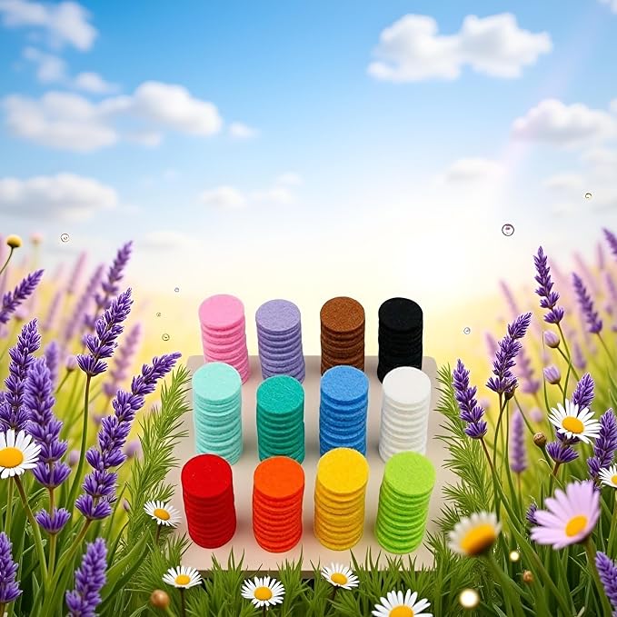 120 Pcs Colour Essential Oil Diffuser Locket Necklace Refill Pads/Aromatherapy Diffuser Necklace Replacement Pads/Thickened/Washable/Highly Absorbent for Aroma Diffuser Pendant Aromatherapy Diffusers