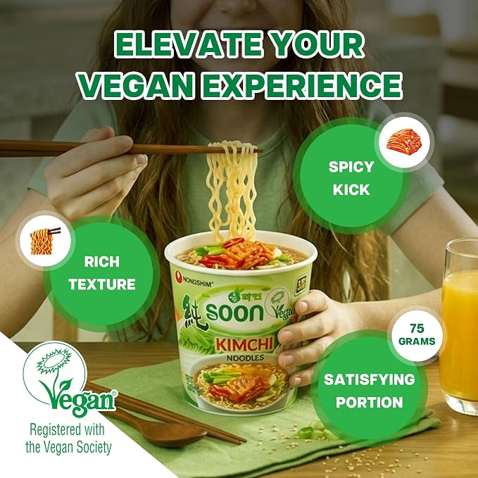 Nongshim Soon Kimchi Noodle Cup, 2.64 Ounce (Pack of 6)