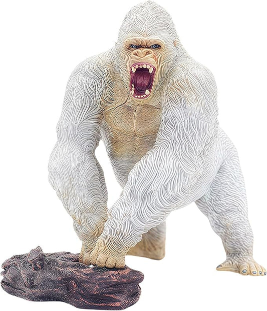 Gorilla Toys with Realistic Rock Action Figure Rampage Gorilla Fight Mode Gorilla Ape Solid Wild Animal Figurines for Role Playing Story Telling Toy and Christmas Birthday Gift for Kids