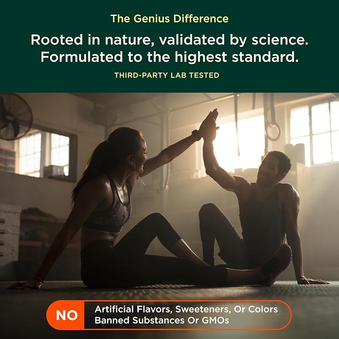 The Genius Brand Genius Mindfulness - Brain Health Supplement - Supports Healthy Mindsets - Calm, Energy, Memory & Focus Support - Ashwagandha, NeuroFactor & More - 30 Veggie Pills