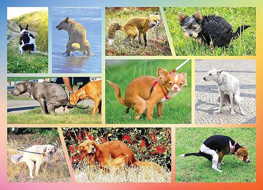Pooping Dogs 1000-Piece Puzzle for Adults - Funny Pooping Puppies Jigsaw Puzzle Gag Gift for Dog Lovers & Puppy Owners (1000 Pieces)