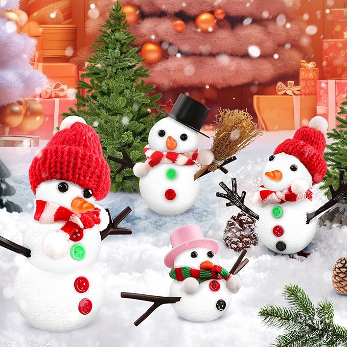 Shemira DIY Snowman Kit - Christmas Crafts for Kids, Modeling Air Dry Clay, DIY Christmas Ornaments, Party Favors & Stocking Stuffers