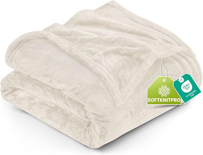 Utopia Bedding Ultra Soft Fleece Bed Blanket King Size Linen (90x102 Inch) | Microfiber Plush Warm Lightweight Breathable Cozy Blanket Anti-Static, All Season Use, Gift for Women and Men