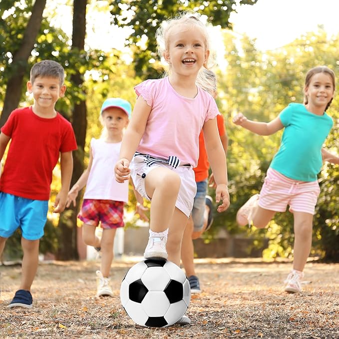 Soccer Ball Size 2 Size 3 Size 4 Size 5 with Pump Deflated - Single, 2 or 3 Pack Official Size & Weight Training Ball - Operation Christmas Child Shoebox - Gift for Toddler Kids Boys Girls Youth Adult