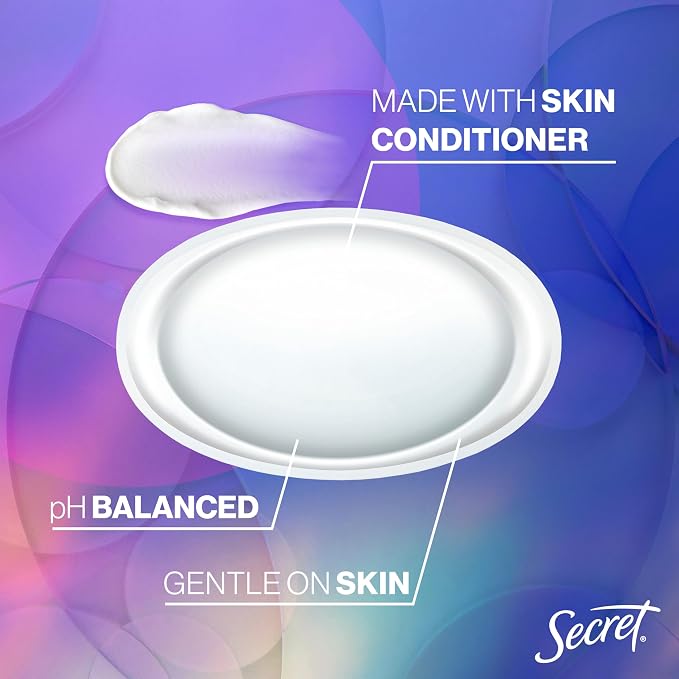 Secret Fresh Antiperspirant Deodorant for Women, 72hr Breathable Sweat & Odor Protection, Instant Freshness & Gentle, PH Balancing Minerals, Invisible Solid, Soapy Bubble Bath Scent,2.6 oz,(Pack of 2)