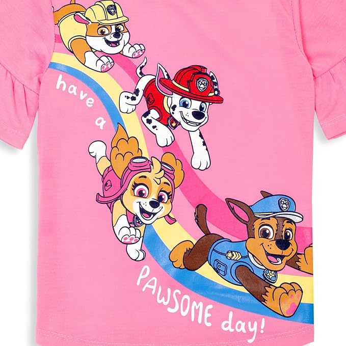 Paw Patrol Girls T-Shirt and Leggings Outfit Set Toddler to Big Kid Sizes (2T - 10-12)