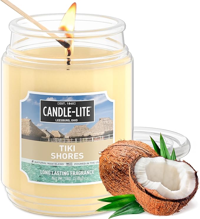 Candle-Lite Everyday Aromatherapy Candle Tiki Shores Scented, 18 oz