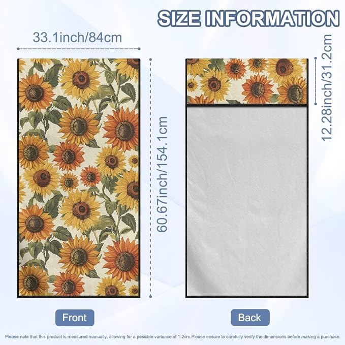 INSTANTARTS Sunflower Car Seat Cover Protector Sweat Towel Multi-Functional Car Towel Quick-Dry Car Seat Cover
