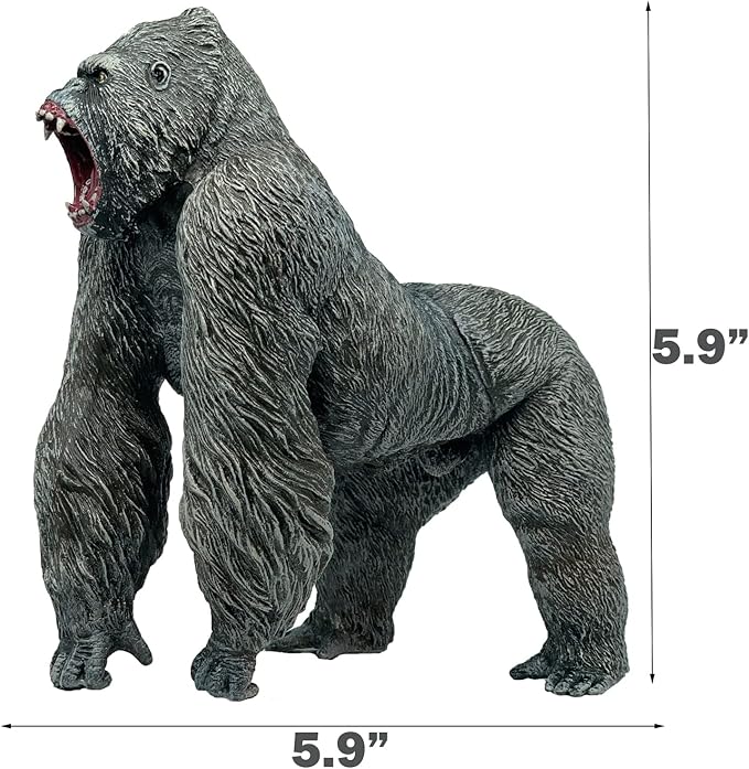 Gorilla Toys Action Figure Rampage Gorilla Fight Mode Ape Solid Wild Animal Figurines for Role Playing Story Telling Toy