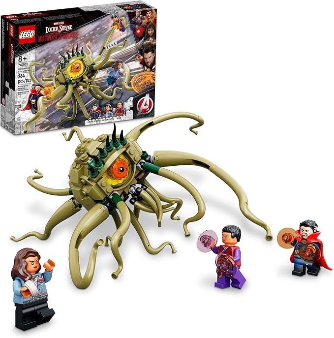 LEGO Marvel Gargantos Showdown 76205 Monster Building Kit with Doctor Strange, Wong and America Chavez for Ages 8+ (264 Pieces)