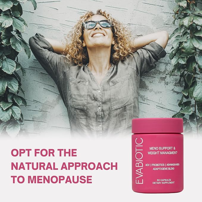 Complete Menopause Vitamins - Ashwaghanda, Probiotics, ACV for Weight Management, Hot Flashes, Night Sweats, Bloat, Hormone Balance - Vegan 60 Caps Menopause Supplements for Women Non-GMO