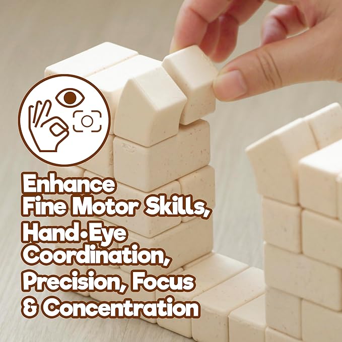 Taksa Toys Arch•Kid•Tech® The Master's Set– Architectural Building Blocks Set for Learning History and Ancient Building Techniques
