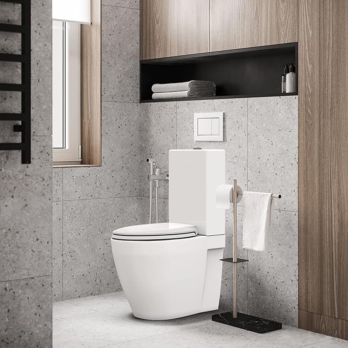 Toilet Seat Cover Elongated – Durable PP Toilet Seat with Slow Close Hinges, Easy Clean White Replacement for American Standard Toilets