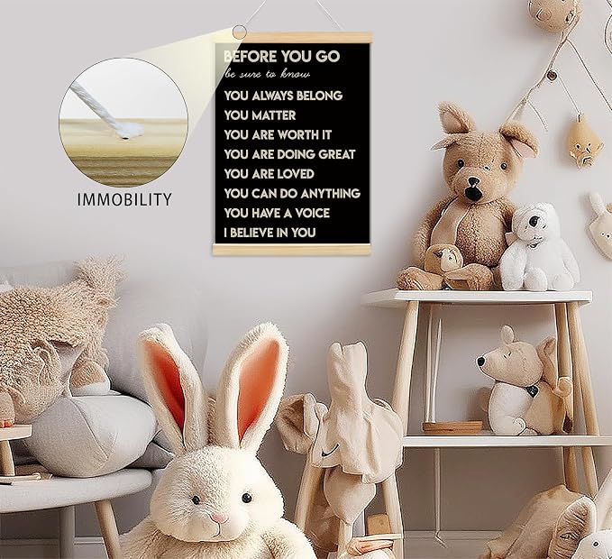 foedor Black Mental Health Affirmations Nurse Office Wall Art Decor, 12x16 | Inspirational Mental Health Posters Wall Decor, Positive Sign Wall Art for Office Bedroom Kids Playroom