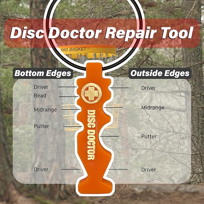 Repair Tool for Disc Golf Discs, Disc Golf Bag Accessory to Repair a Disc During or After a Round